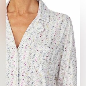 NWT Ralph Lauren PJs Pajama Lounge Set Womens XL Ivory Floral Top Pants  LRL